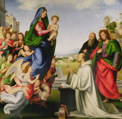 Erscheinung der Jungfrau vor St. Bernhard, 1504-07 von Fra Bartolommeo